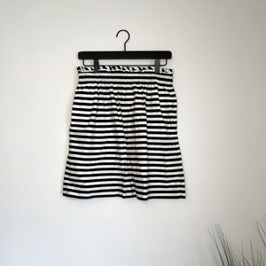 J.Crew Navy & White Stripe Paperbag Skirt